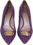 Versace Pre-owned Leather heels Purple Dames - Thumbnail 2