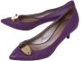 Versace Pre-owned Leather heels Purple Dames - Thumbnail 3