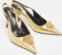Versace Pre-owned Leather heels Yellow Dames - Thumbnail 4