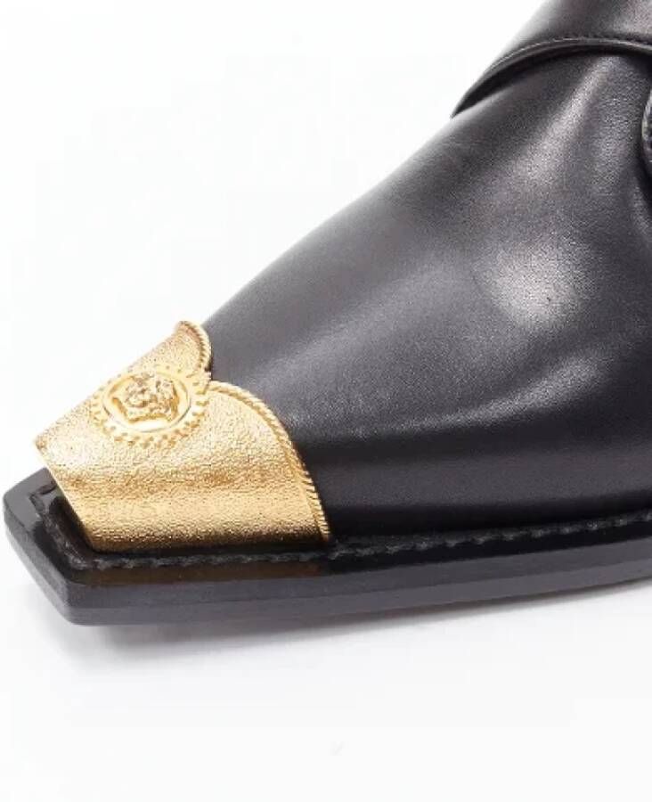 Versace Pre-owned Leather mules Black Dames