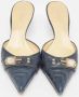 Versace Pre-owned Leather mules Blue Dames - Thumbnail 3