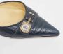 Versace Pre-owned Leather mules Blue Dames - Thumbnail 7