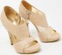 Versace Pre-owned Leather sandals Beige Dames - Thumbnail 4