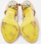 Versace Pre-owned Leather sandals Beige Dames - Thumbnail 6
