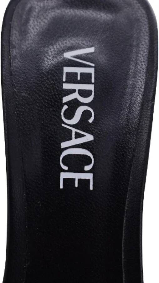Versace Pre-owned Leather sandals Black Dames