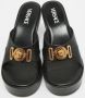 Versace Pre-owned Leather sandals Black Dames - Thumbnail 3