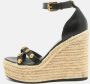 Versace Pre-owned Leather sandals Black Dames - Thumbnail 2