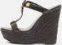 Versace Pre-owned Leather sandals Black Dames - Thumbnail 2