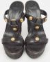 Versace Pre-owned Leather sandals Black Dames - Thumbnail 3