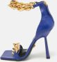 Versace Pre-owned Leather sandals Blue Dames - Thumbnail 2