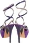 Versace Pre-owned Leather sandals Purple Dames - Thumbnail 4