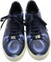 Versace Pre-owned Leather sneakers Blue Heren - Thumbnail 2