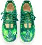 Versace Pre-owned Leather sneakers Green Dames - Thumbnail 3