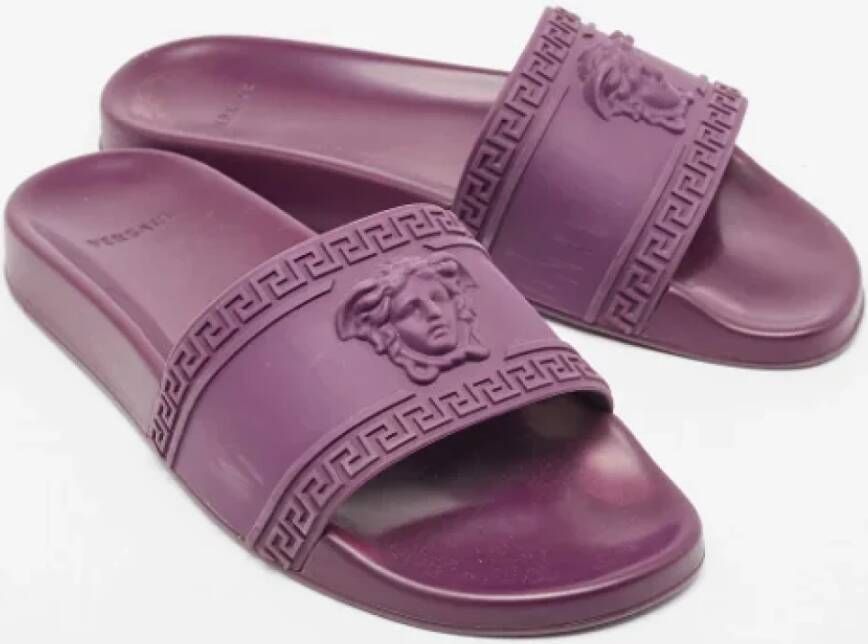 Versace Pre-owned Rubber sandals Purple Dames