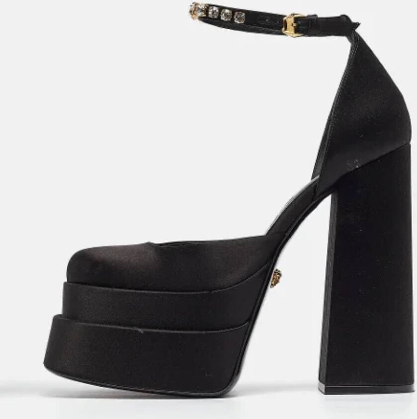 Versace Pre-owned Satin heels Black Dames