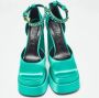 Versace Pre-owned Satin heels Green Dames - Thumbnail 3