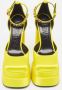 Versace Pre-owned Satin heels Yellow Dames - Thumbnail 3
