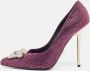 Versace Pre-owned Suede heels Purple Dames - Thumbnail 2
