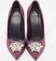 Versace Pre-owned Suede heels Purple Dames - Thumbnail 3