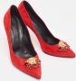 Versace Pre-owned Suede heels Red Dames - Thumbnail 4