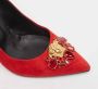 Versace Pre-owned Suede heels Red Dames - Thumbnail 7