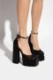 Versace Zijden Satijnen Plateau Pumps met Kristallen Versiering Black Dames - Thumbnail 6