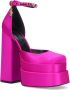 Versace Fuchsia Hak Platform Sandalen met Medusa Charme Pink Dames - Thumbnail 7