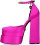 Versace Fuchsia Hak Platform Sandalen met Medusa Charme Pink Dames - Thumbnail 8