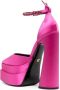 Versace Hot Pink Kristal Mary Jane Plateau Sandalen Pink Dames - Thumbnail 3