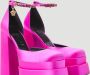 Versace Fuchsia Hak Platform Sandalen met Medusa Charme Pink Dames - Thumbnail 2