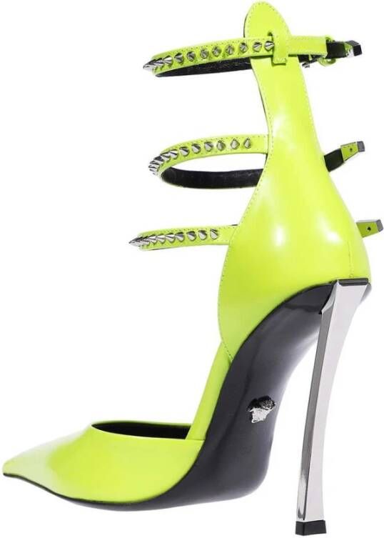 Versace Puntige Neus Leren Sandalen met Hak