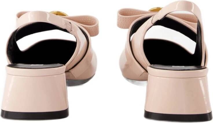 Versace Roze leren pumps