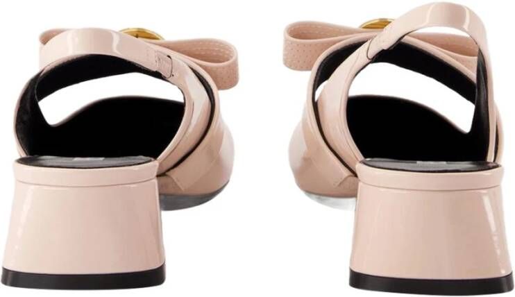 Versace Roze Leren Slingback Pumps
