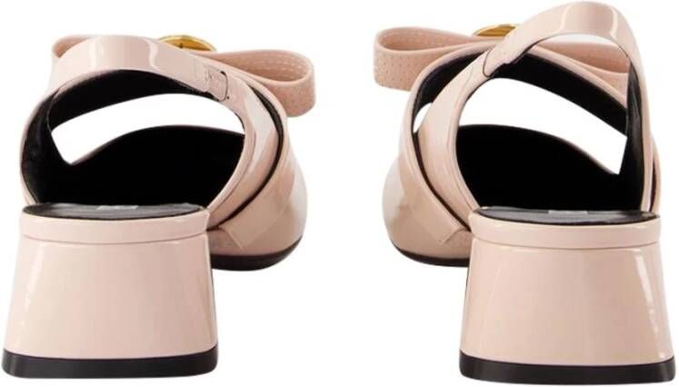 Versace Roze Leren Slingback Pumps