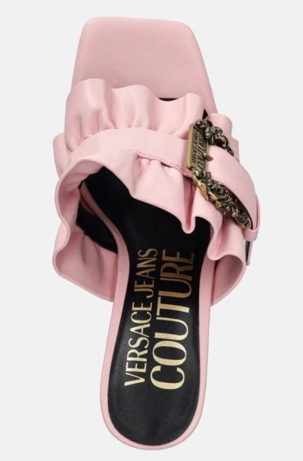Versace Roze platte schoenen met ruches