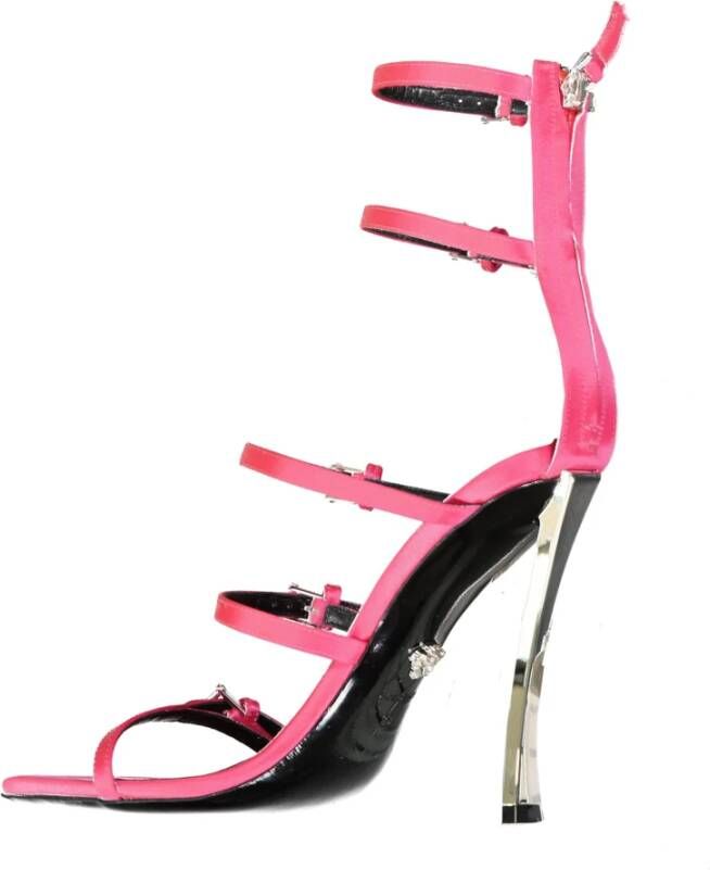 Versace Roze Sandalen Multi-Strap Gesp Sluiting
