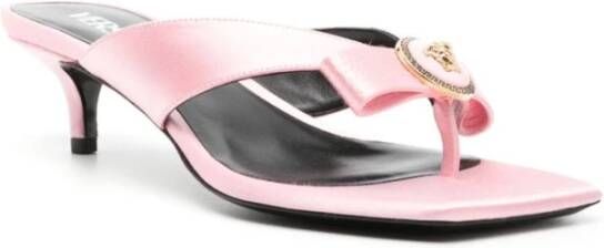 Versace Roze Satijnen Hakmuiltjes Pink Dames