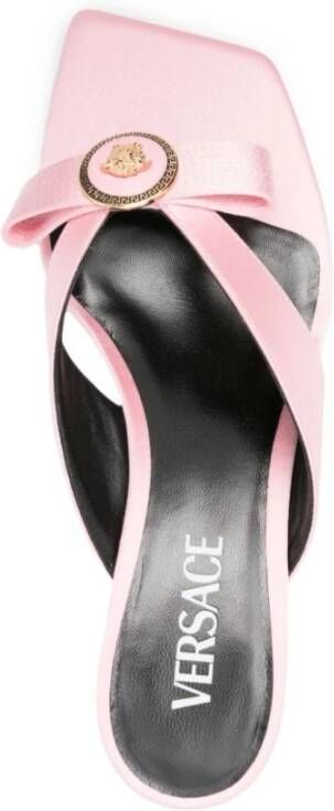 Versace Roze Satijnen Hakmuiltjes Pink Dames