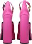 Versace Roze Satijnen Strass Sandalen - Thumbnail 2