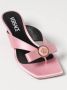 Versace Roze Satijnen Strik Hak Sandalen - Thumbnail 2