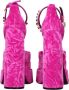 Versace Roze Velvet Platform Sandalen met Strass - Thumbnail 2