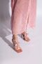 Versace Zijden Satijnen Sandalen met Strikken Pink Dames - Thumbnail 2