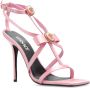 Versace Zijden Satijnen Sandalen met Strikken Pink Dames - Thumbnail 4