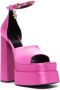 Versace Kristalversierde Satijnen Pumps Pink Dames - Thumbnail 3
