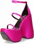 Versace Roze Leren Triplatform Sandalen Purple Dames - Thumbnail 2