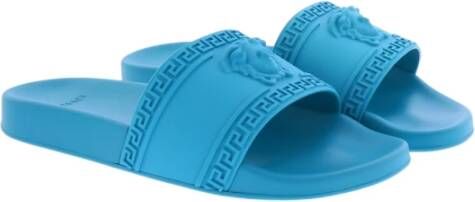 Versace Slides Blauw Heren