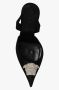 Versace Elegante Satijnen Décolleté met Juweel Detail Black Dames - Thumbnail 8