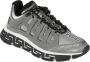 Versace Zilveren Stoffen Sneakers voor Heren Gray Heren - Thumbnail 2
