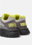 Versace Veelkleurige stof en lederen trigreca sneakers Grijs Heren - Thumbnail 12
