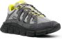 Versace Veelkleurige stof en lederen trigreca sneakers Grijs Heren - Thumbnail 6